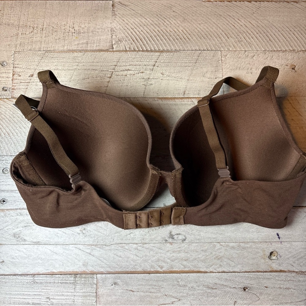 OLD NAVY- Brown Cotton Blend Full Coverage LIGHTLY PADDED-UNDERWIRE-BRA-Sz-34D - Picture 5 of 15